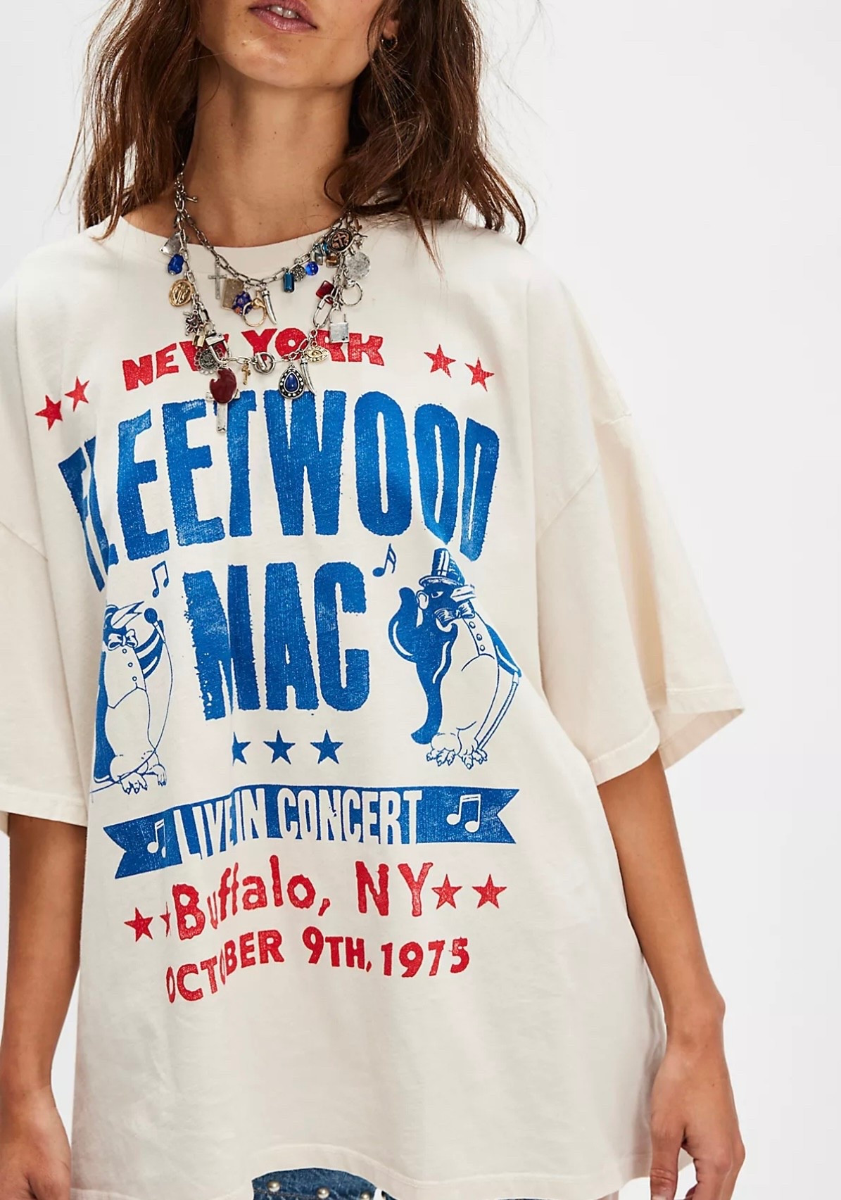 Red white and blue Fleetwood Mac tee from Free People. Perfect for July 4th without being ~too~ on theme. Wear as a bikini cover up or pair with denim shorts

#freepeople #graphictee #july4th

#LTKStyleTip #LTKFindsUnder100 #LTKSeasonal