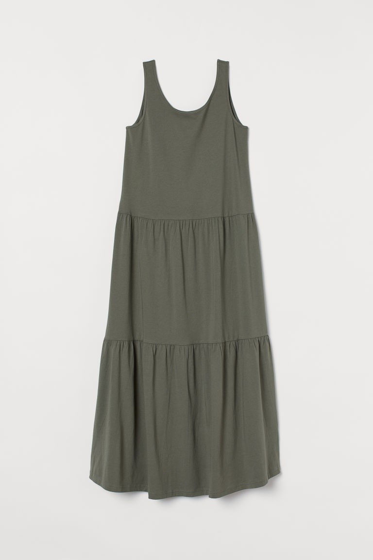 H & M - Ankle-length Jersey Dress - Green | H&M (US + CA)