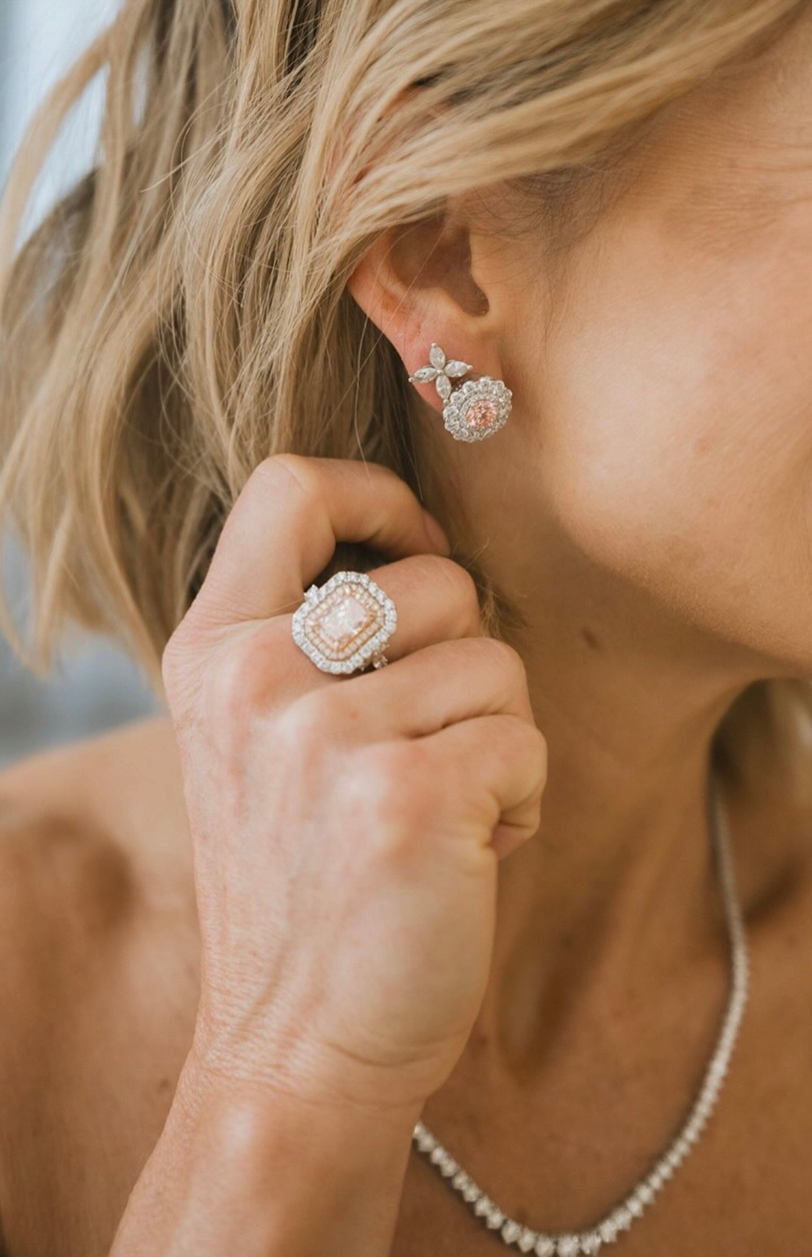 Pink diamond jewelry! Getting me in the mood for spring! 

Fine jewelry
Natural diamonds
Diamond ring
Stud earrings
Tennis necklace
Gold

#LTKSaleAlert #LTKOver40 #LTKWedding