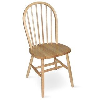 International Concepts Windsor Spindleback Chair with Plain Legs - N/A - Black - Windsor Chairs/S... | Bed Bath & Beyond
