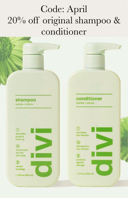 20% off original Divi shampoo and conditioner with code APRIL 

#LTKstyletip #LTKbeauty