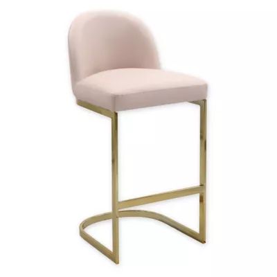 Chic Home© Liana Upholstered Bar Stool in Cream   | Bed Bath & Beyond