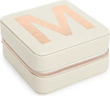 Initial Zip Square Jewelry Box | Nordstrom