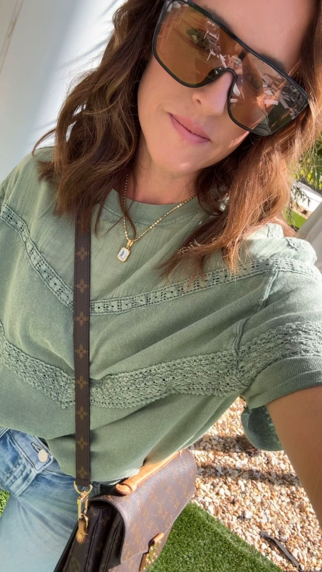 It’s the details on this tee. Pretty 
XS
Jeans tts. 
Necklace / use code: twopeasinablog 

#LTKSeasonal #LTKootd #LTKOver40