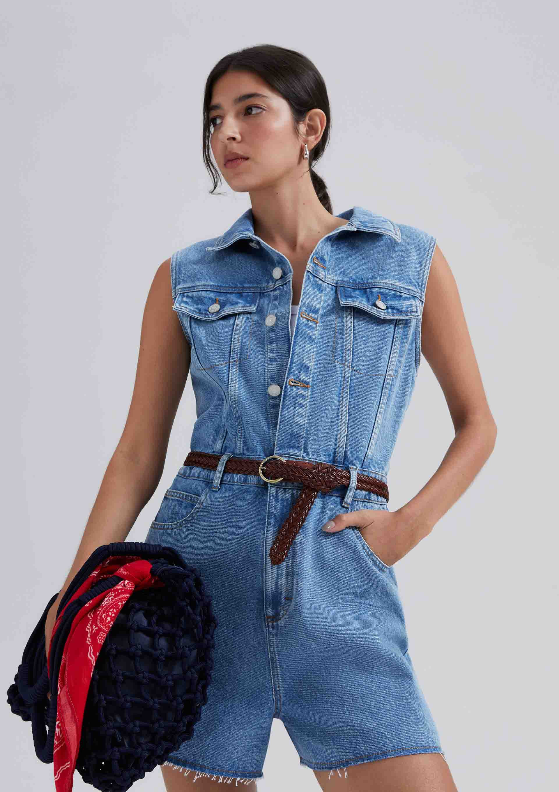 Macacão Jeans Feminino - Hering Store | Hering (BR)
