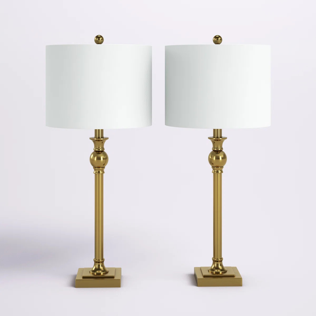 Etta Avenue™ Augrave 28" Tall Metal Table Lamp Set - MCM Modern Funky Accent Table Lamps for Be... | Wayfair North America