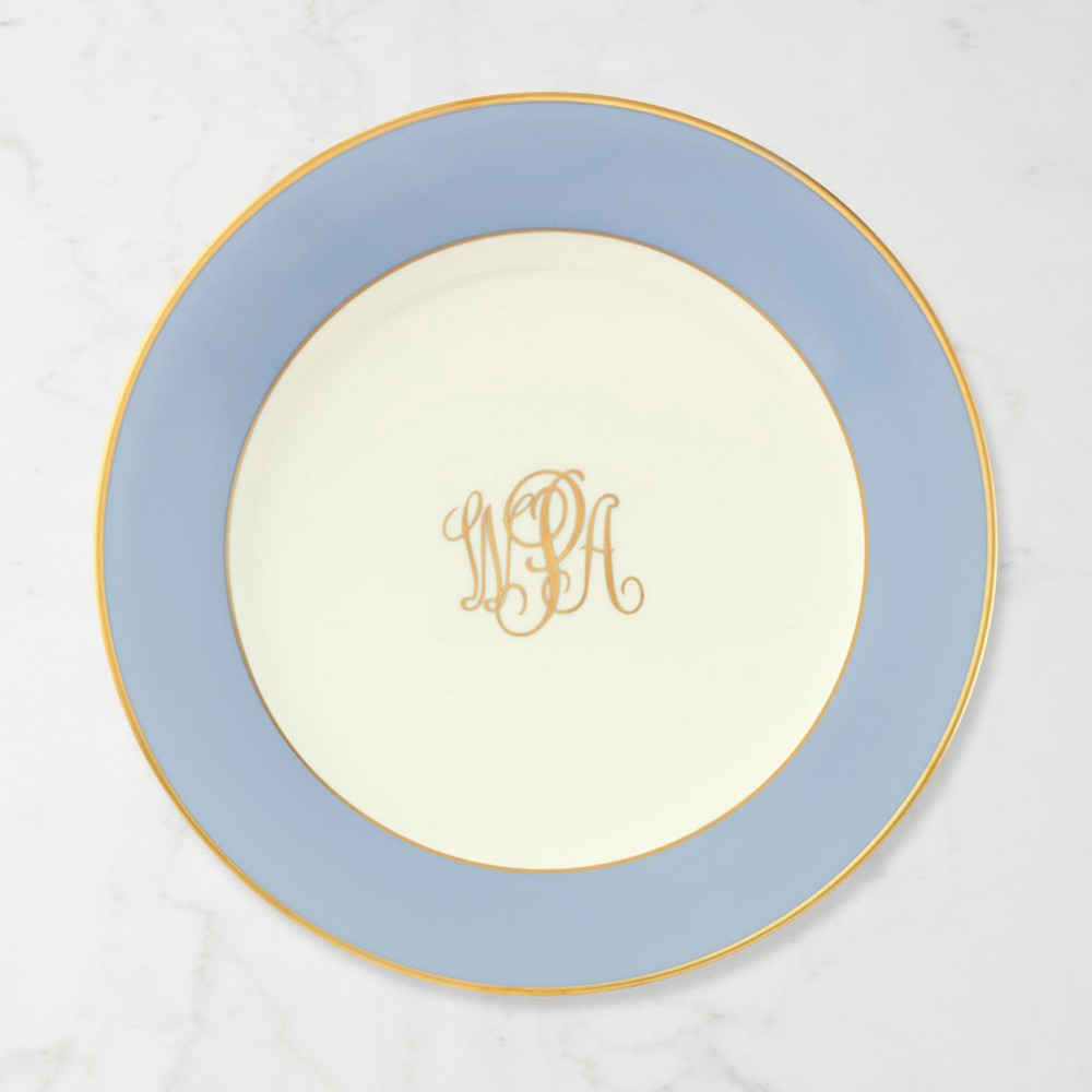 Pickard Color Sheen Monogram Dinner Plate | Williams-Sonoma