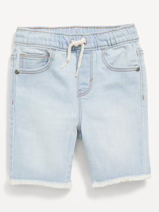 Unisex Functional Drawstring 360° Stretch Pull-On Jean Shorts for Toddler | Old Navy (US)