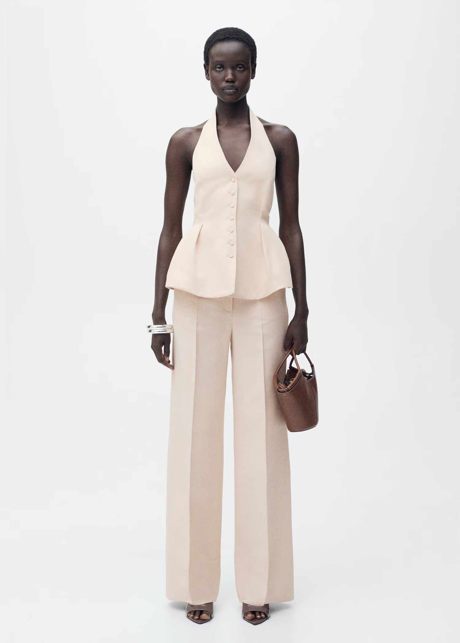 Halter neck vest with darts - Women | MANGO United Kingdom | MANGO (UK)