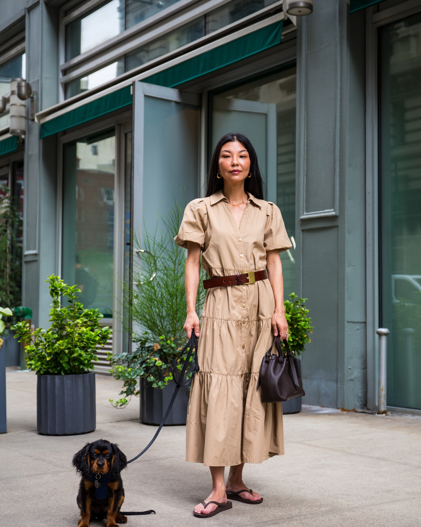 The kind of dress that makes getting dressed feel effortless. 🤎✨ @brochuwalker 
#StreetStyle #NeutralStyle #CityChic #MinimalFashion #ootd

#LTKootd #LTKSeasonal #LTKOver40