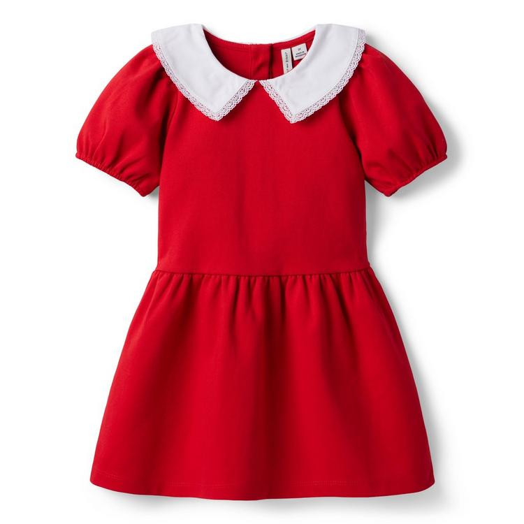 Lace Collar Ponte Dress | Janie and Jack