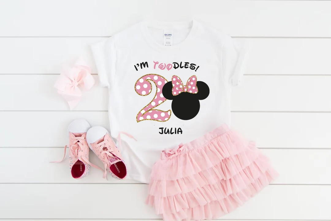 Minnie Mouse 2nd Birthday Shirt, Minnie Mouse Twodles Birthday Shirt, 2nd Birthday Disney Shirt, ... | Etsy (US)