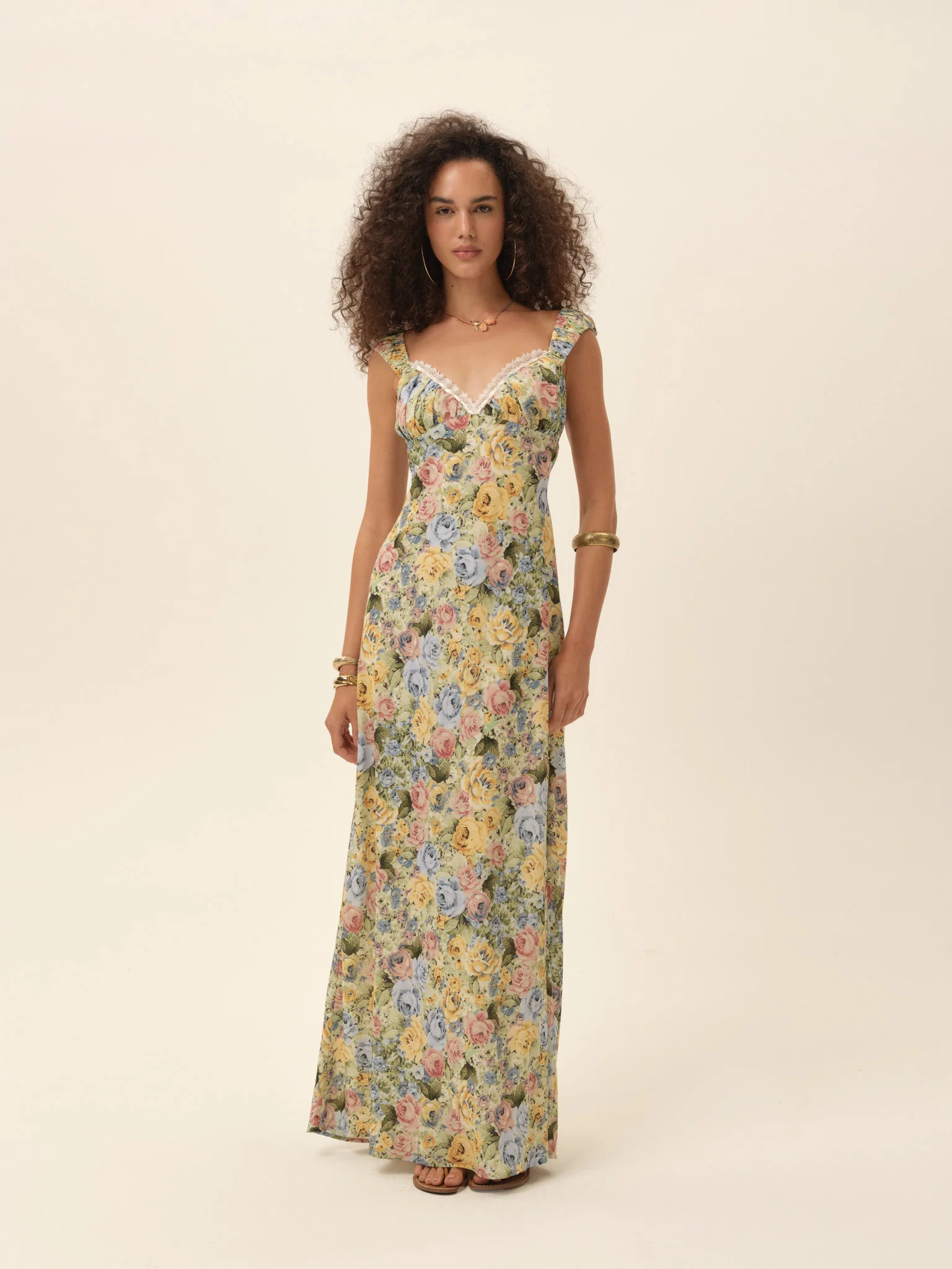 Emmaline Maxi Dress — Yellow Blue | For Love & Lemons