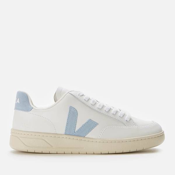 Veja Women's V-12 Leather Trainers - Extra White/Steel | Allsole (Global)