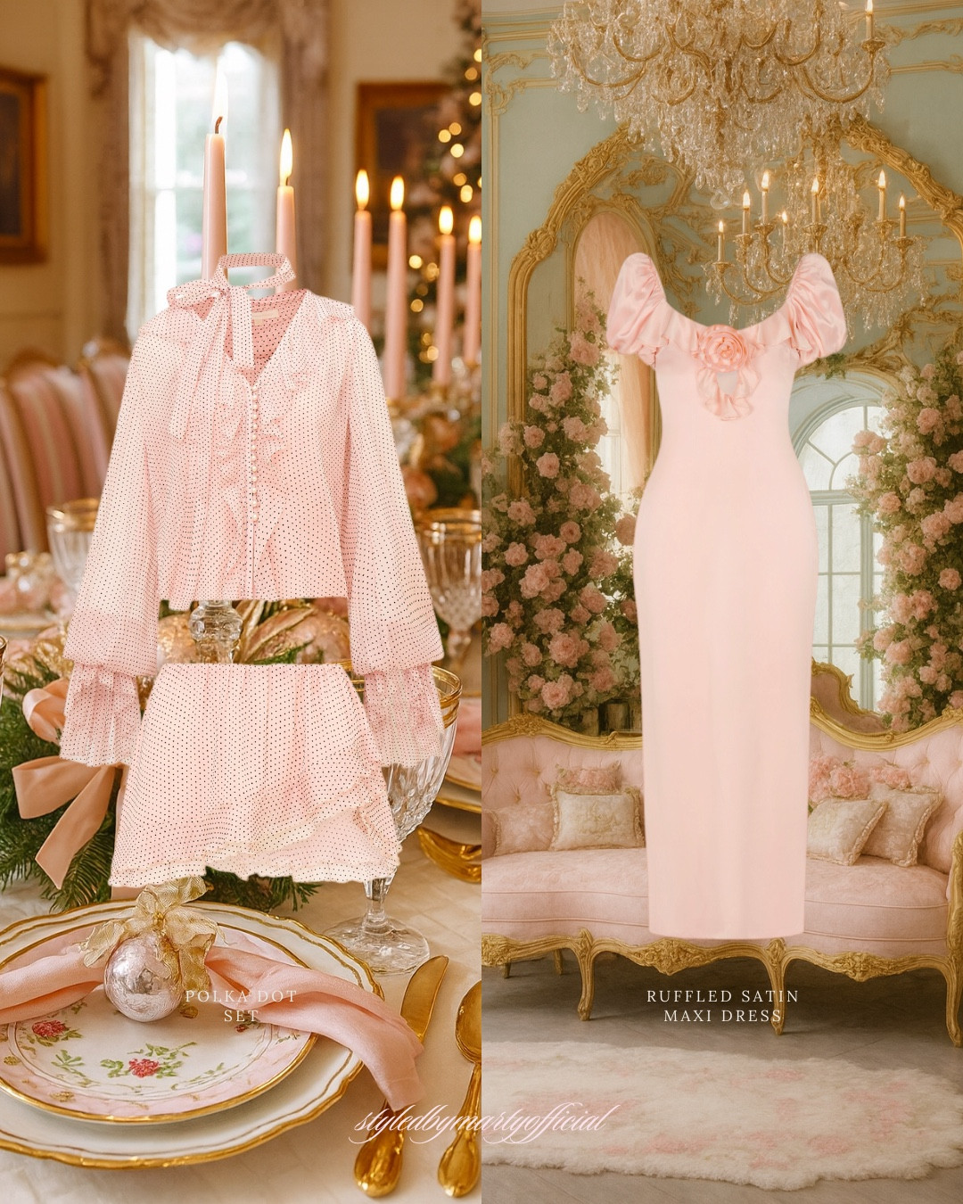 Which Feminine Outfit for Holiday do you choose?🌷part 3 
Swipe to complete the looks✨



Holiday fashion, holiday party outfit, Christmas dinner outfit, Christmas brunch outfit, pink outfit, feminine style, pink dress, pink polka dot blouse, pink polka dot skirt, pearl shoes, heels, pink pumps, jewels, diamonds, luxury fashion, sophisticated style, elegant attire 

#LTKHoliday #LTKootd #LTKSeasonal