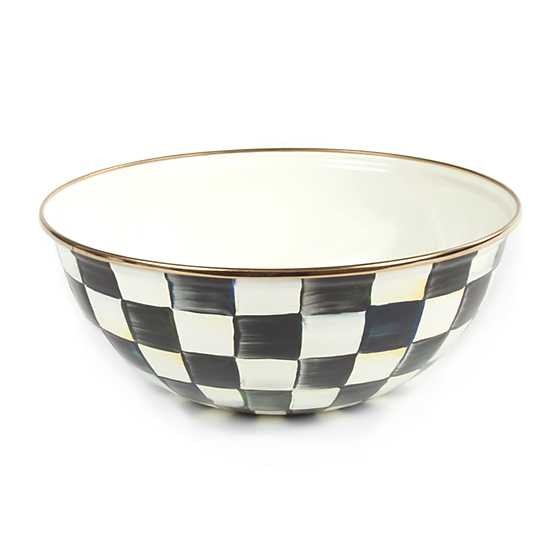 Courtly Check Enamel Everyday Bowl - Medium | MacKenzie-Childs