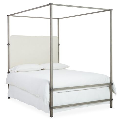 Amalfi Canopy Bed, Ivory/Gray | One Kings Lane