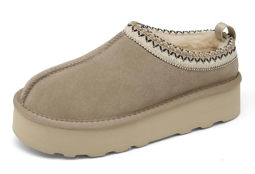 SMajong Women Winter Snow Boots Thickened Flat Boots Fur Lined Warm Durable Shoes Home Slippers C... | Amazon (US)