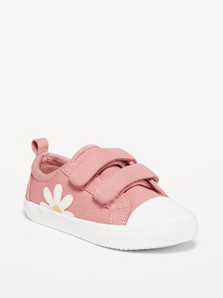 Canvas Double Secure-Strap Sneakers for Toddler Girls | Old Navy (CA)