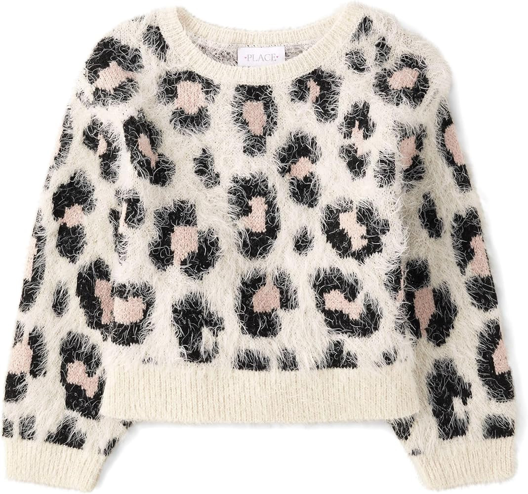 The Children's Place Girls' Long Sleeve Crew Neck Pullover Sweater | Amazon (US)