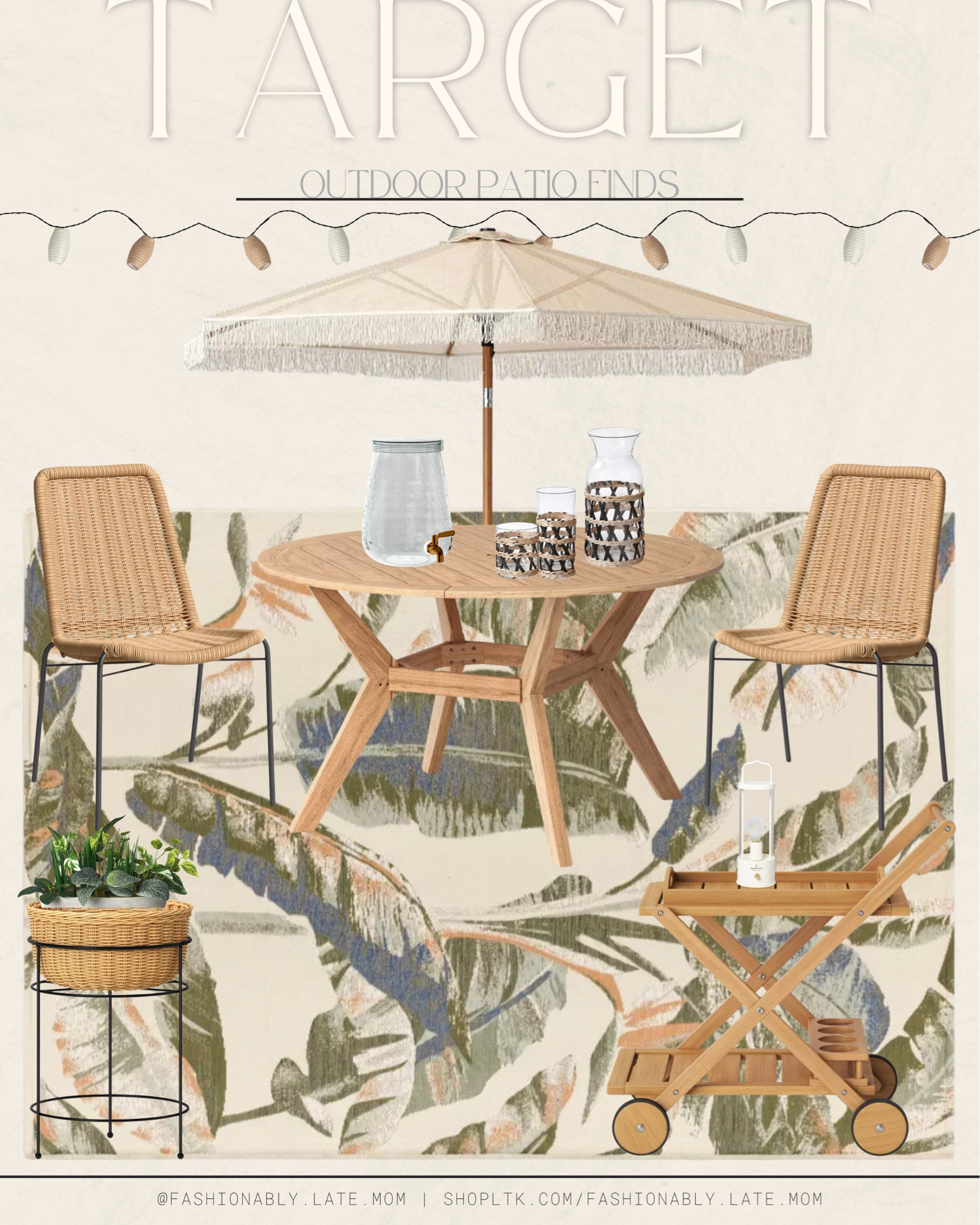 Target Outdoor Patio Finds

Home style
Patio furniture
Spring home accents
Spring wall art
Raffia furniture
Bamboo furniture
Wicker furniture
Patio chairs
Summer Entertaining
Pool float
Pool furniture
Home decor
Affordable home
Glassware
Cookware
Aesthetic home
Silk robe
Silk pillowcase
Area rug
Accent chair
Living room furniture
Home style
Kitchen appliances
Walmart home
Home refresh
Dutch oven
Affordable home
Accent chairs

#LTKSeasonal #LTKStyleTip #LTKHome