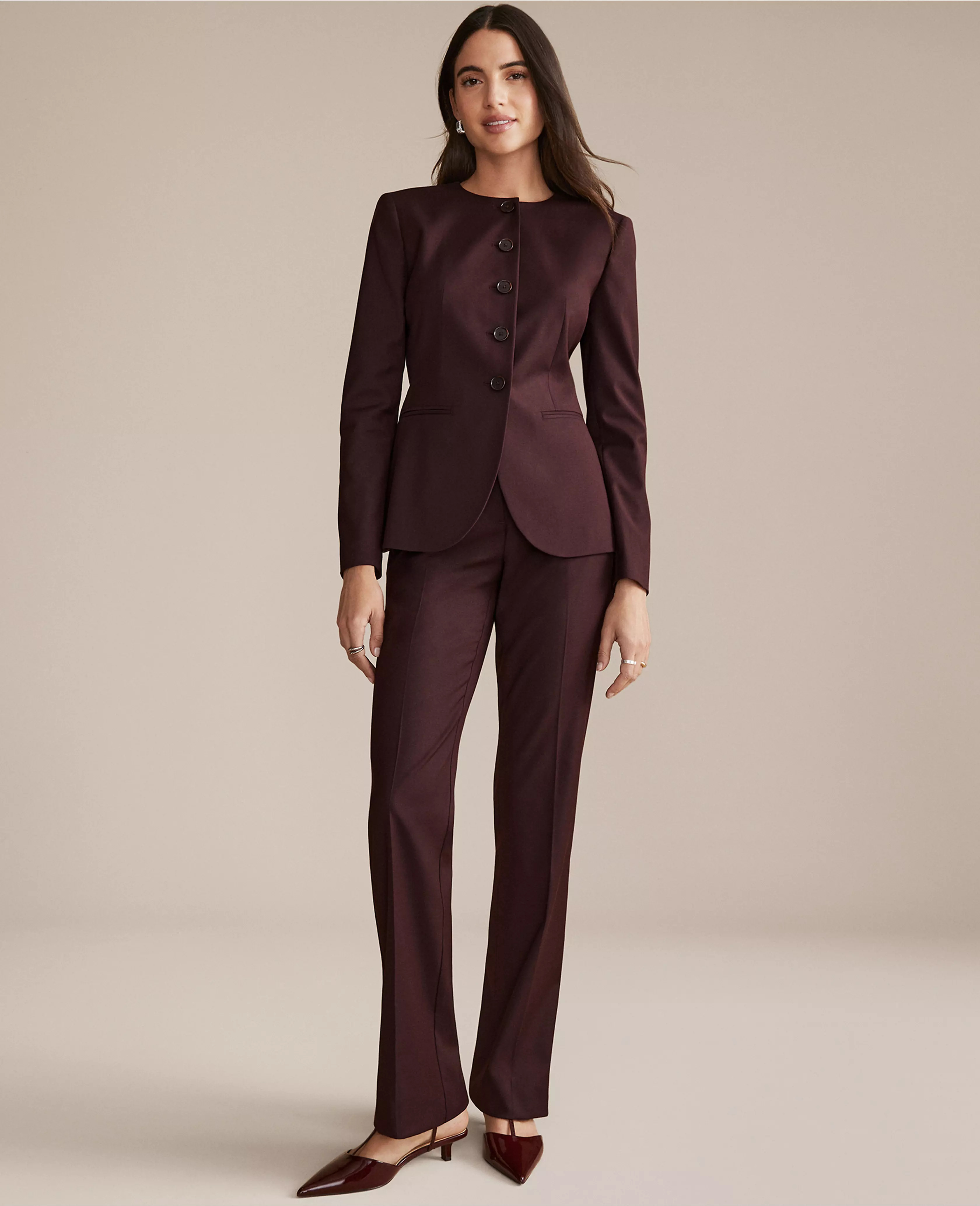The High Rise Slim Trouser Pant | Ann Taylor
