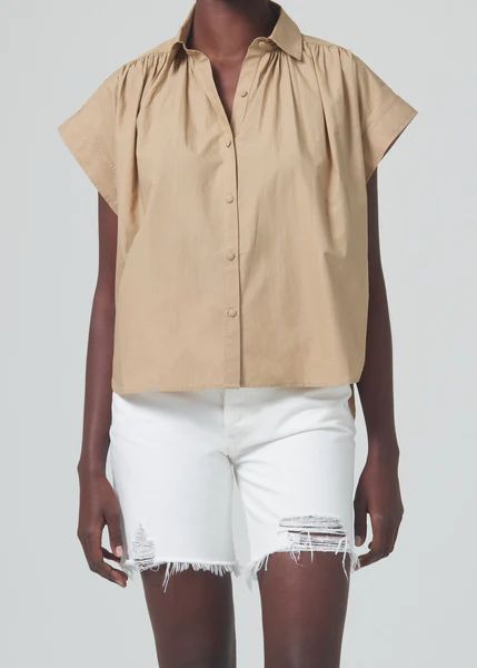 Penny Short Sleeve Blouse in Incense | Citizens of Humanity