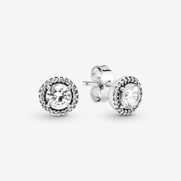 Pandora Round Sparkle Stud Earrings | Pandora US