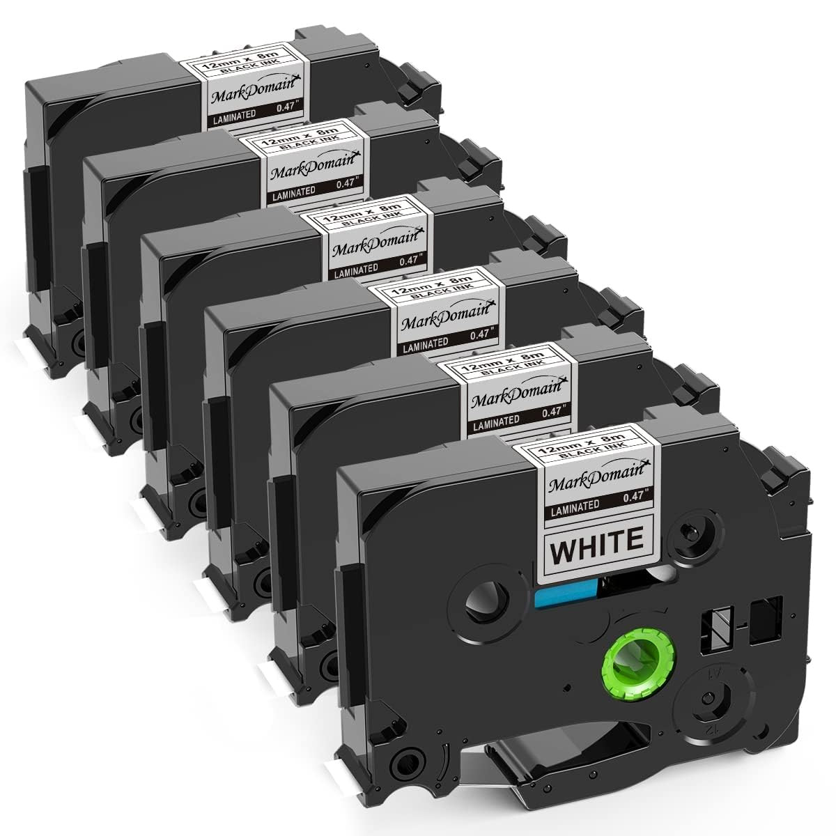 MarkDomain P Touch Label Tape, 12mm 0.47 Inch Laminated White Tape Replacement for Brother Label ... | Amazon (US)