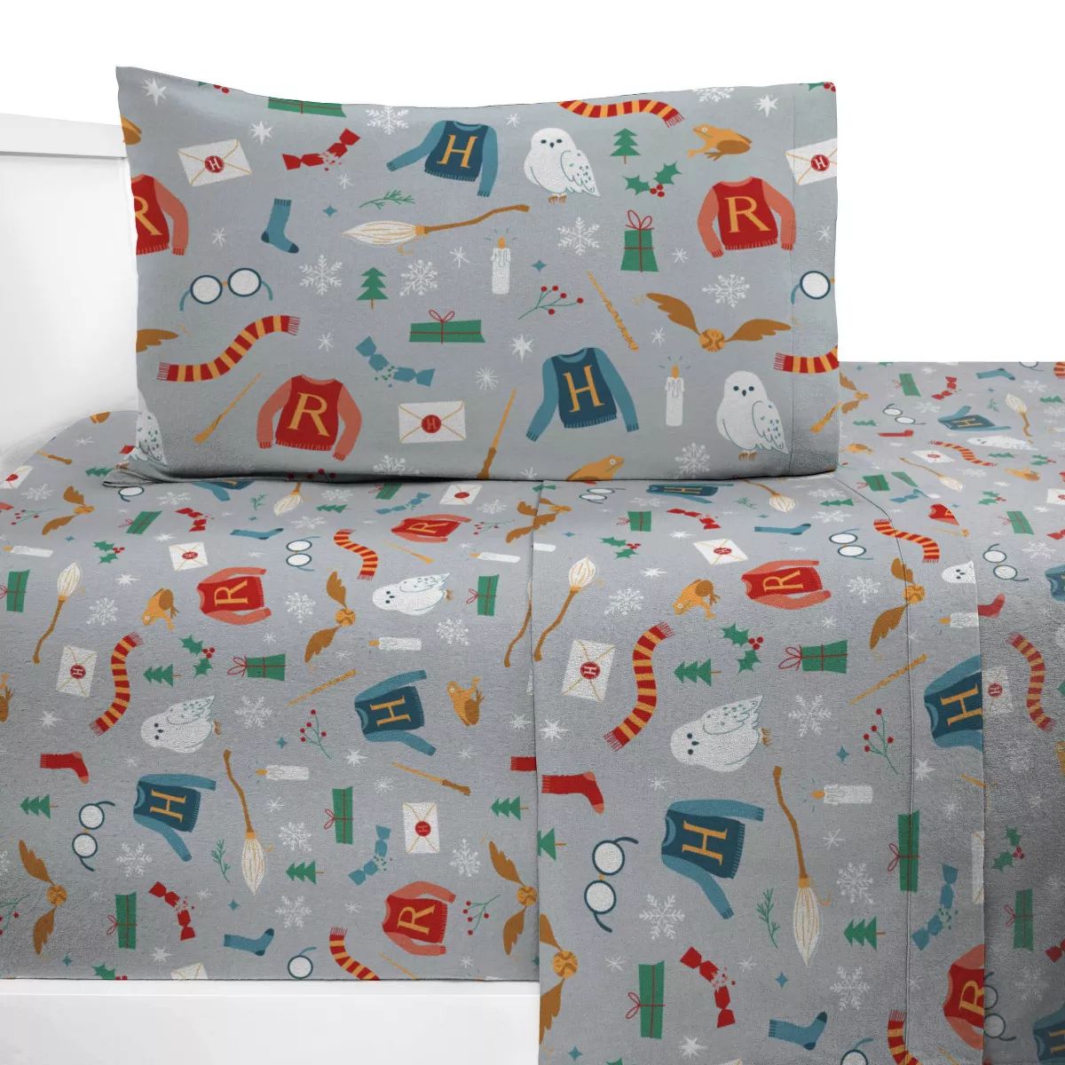 Twin Harry Potter Christmas at Hogwarts Flannel Kids' Sheet set | Target