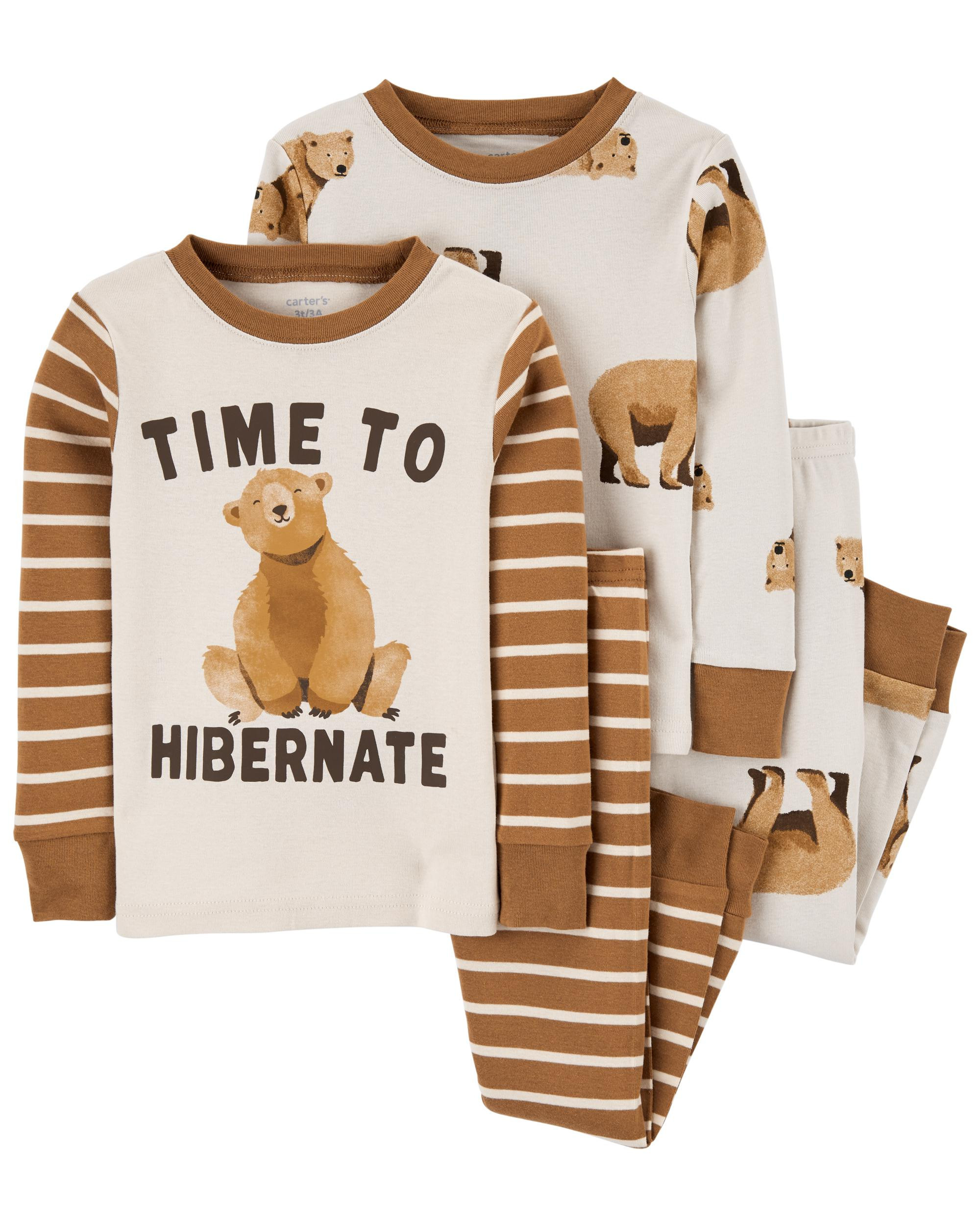4-Piece Bear 100% Snug Fit Cotton PJs | Carter's