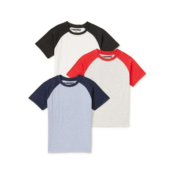 Tony Hawk Boys Short Sleeve Raglan T-Shirt, 3-Pack, Sizes 4-16 | Walmart (US)