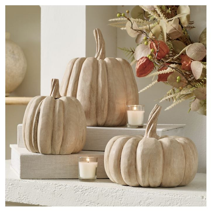 Solid Wood Pumpkin | Grandin Road | Grandin Road
