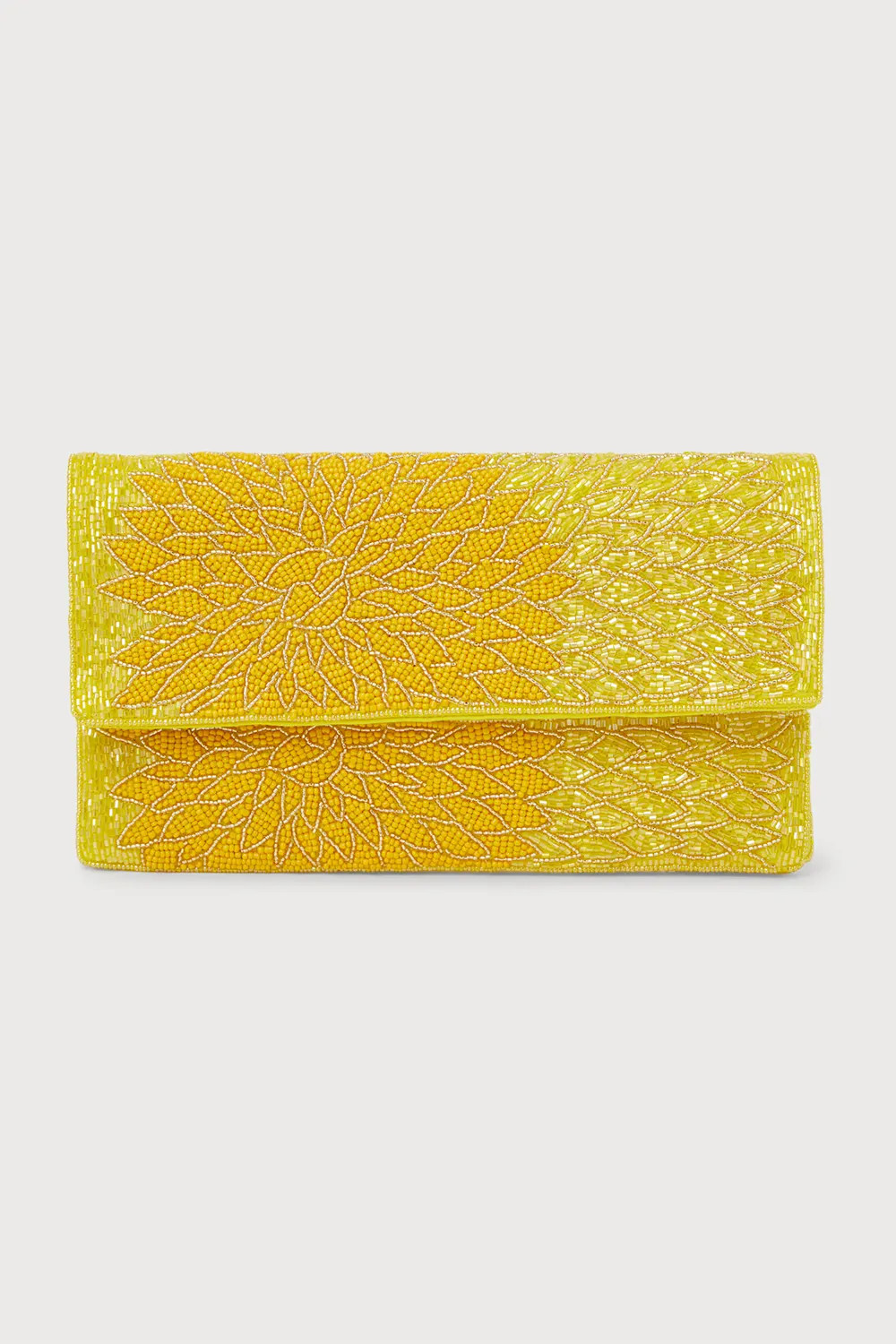 Blooming with Passion Yellow Floral Beaded Clutch | Lulus (US)