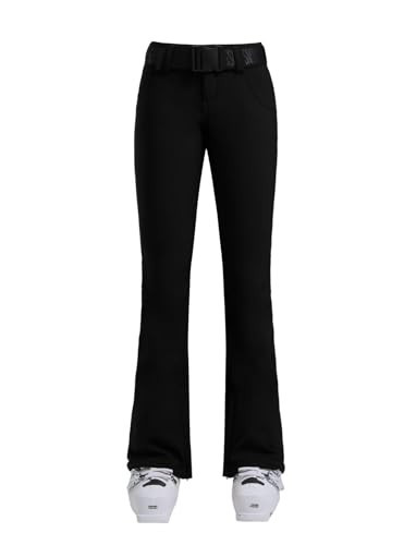 GSOU SNOW Ski Pants Women Slim Snow Pants Waterproof Windproof Warm Womens Snowboard Pants for Winter Sports Black | Amazon (US)