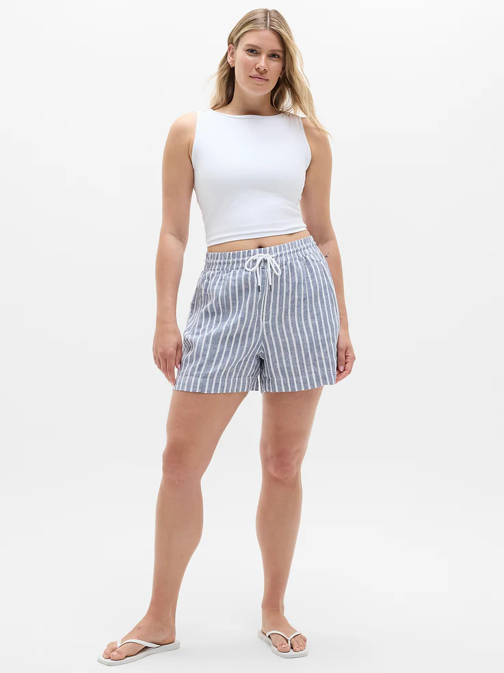Retreat Linen Mid Rise 4" Short | Athleta