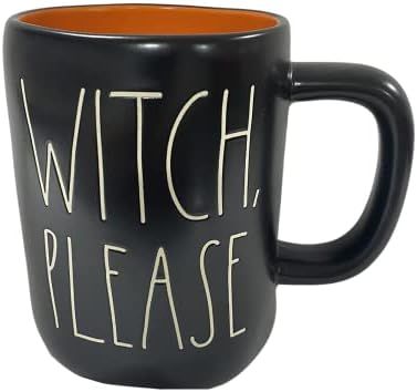 Rae Dunn WITCH PLEASE Mug Orange inside - HALLOWEEN - Ceramic | Amazon (US)