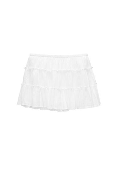 Rustic mini skirt with ruffles | PULL and BEAR UK