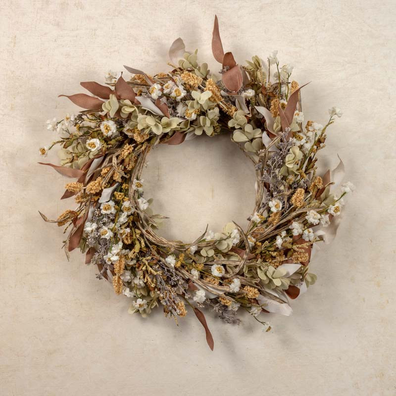 Wildflower Harvest Wreath - Ivory | The Company Store