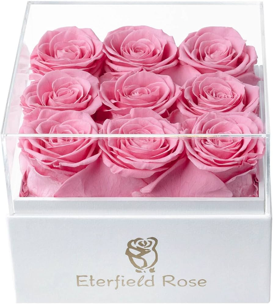 Eterfield Preserved Roses Preserved Flowers for Delivery Prime 9-Piece Pink Roses That Last a Yea... | Amazon (US)
