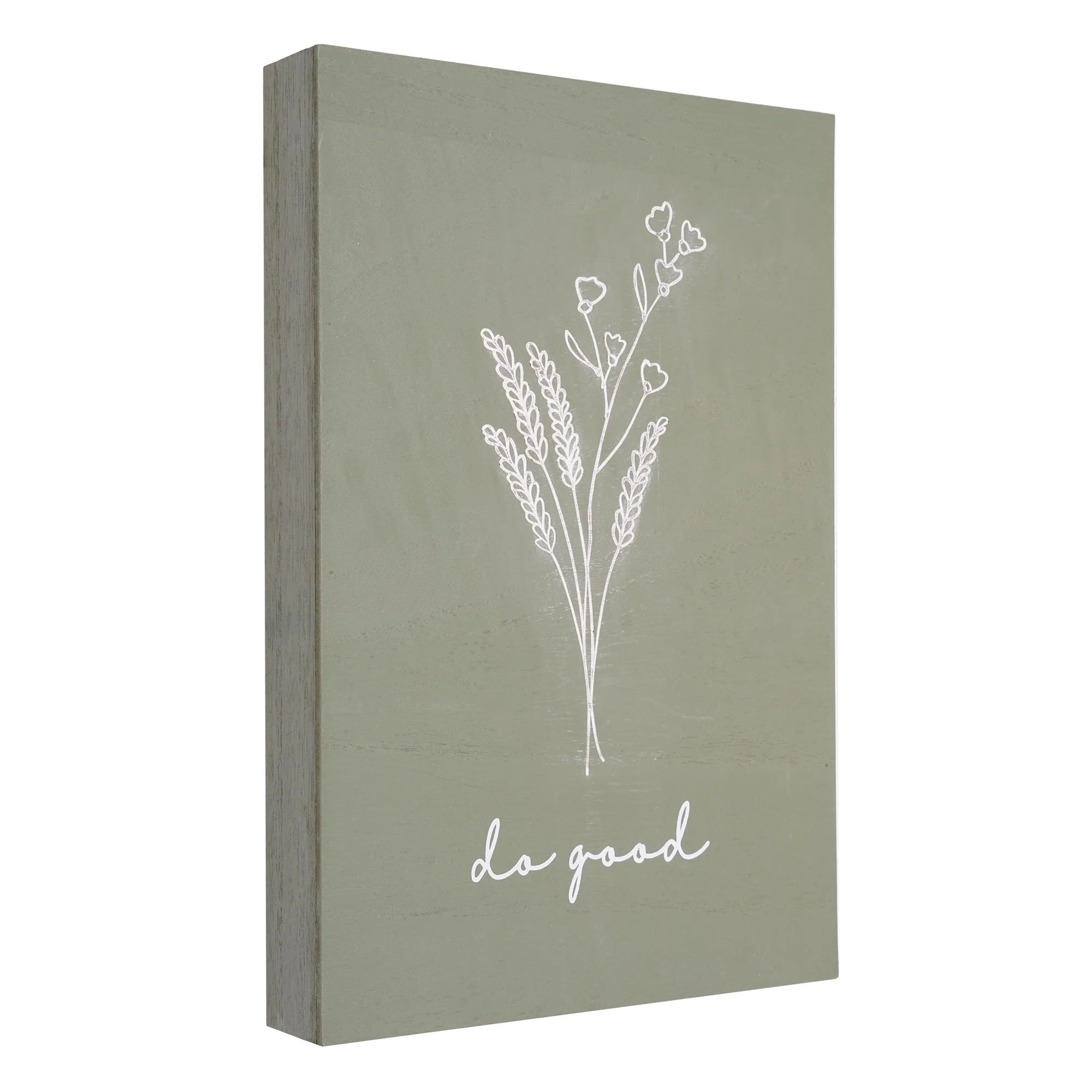 Crystal Art Gallery Be Good Botanical Wood Box Home Wall Art Decor 8" x 12" | Walmart (US)