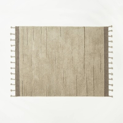 Rush Valley Wool Tufted Border with Tassels Rug Beige - Threshold™ designed with Studio McGee | Target