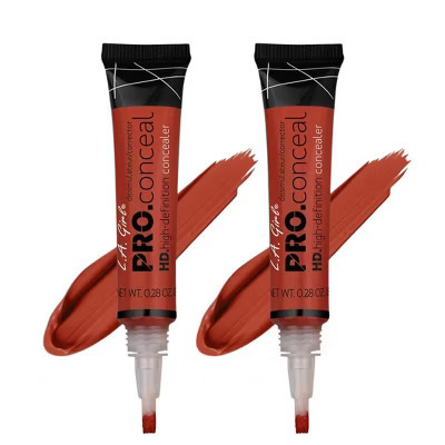 LA Girl HD PRO Conceal Concealer (REDDISH CORRECTOR GC967) L.A. Smooth & Bendable Formula | Crease Resistant | Full Natural Coverage (PACK OF 2) | Target
