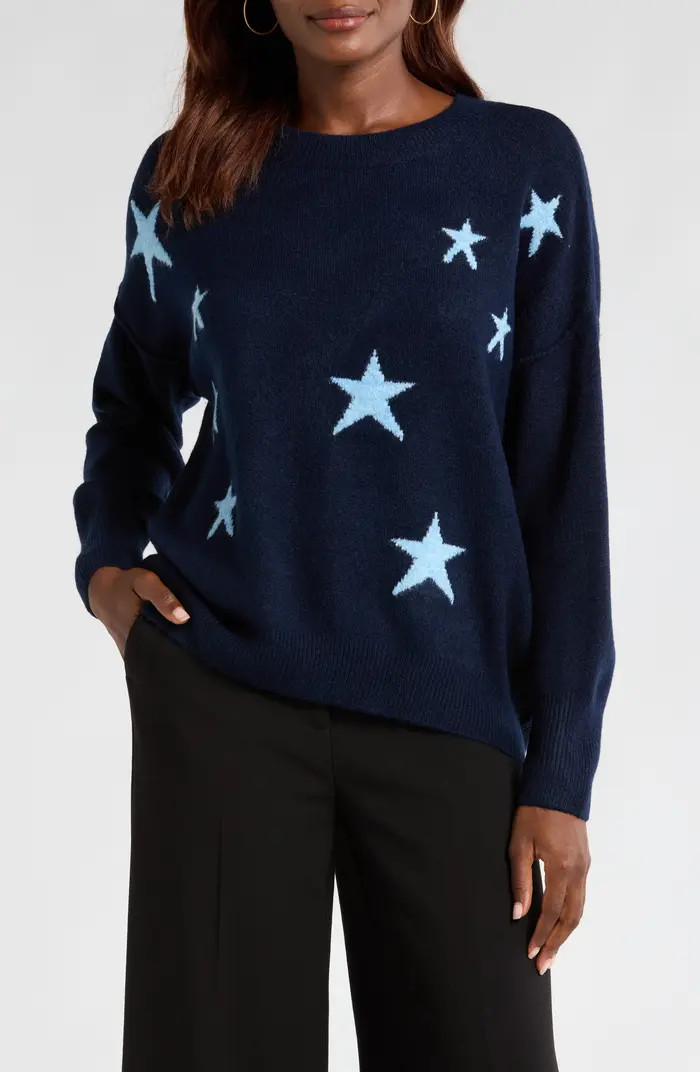 Vince Camuto Star Crewneck Sweater | Nordstrom | Nordstrom