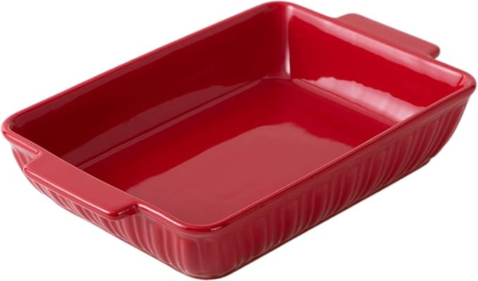 FE Baking Dish, 11"x 8"Rome Pillar Casserole Dish, 3.38 Quart Lasagna Pan with Handles, Ceramic R... | Amazon (US)