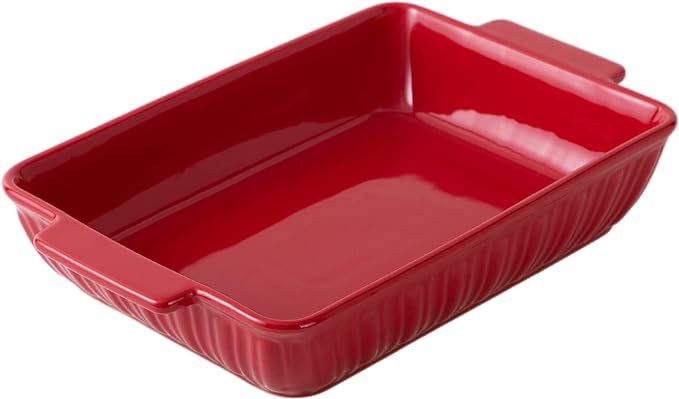 FE Baking Dish, 11"x 8"Rome Pillar Casserole Dish, 3.38 Quart Lasagna Pan with Handles, Ceramic R... | Amazon (US)