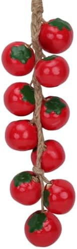 Woration Artificial Hanging Tomato Ornament Fake Lifelike Ceramics Red Tomatoes String Simulation... | Amazon (US)