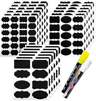 Chalkboard Labels 173 Pcs Pack, Reusable and Waterproof Blackboard Stickers for Containers, Jars;... | Amazon (US)