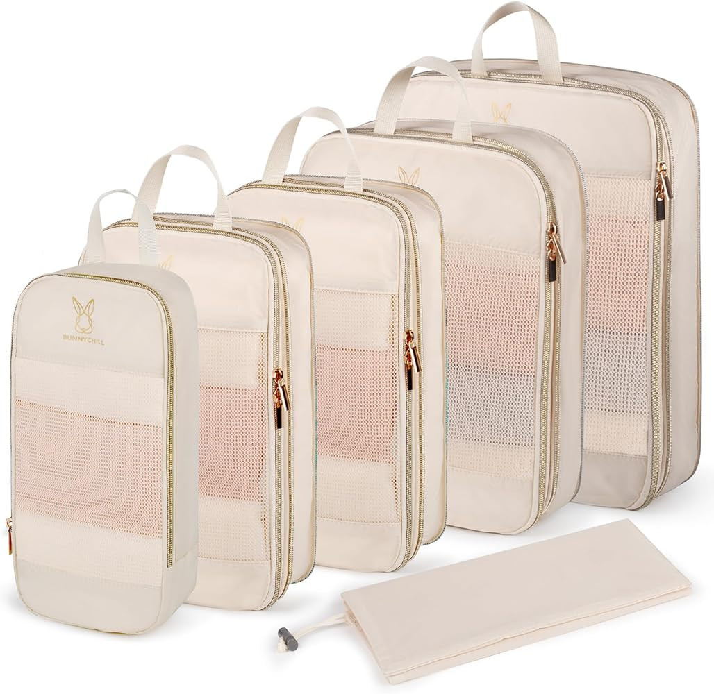 Expandable Compression Packing Cubes for Suitcases,6 Set Lightweight Compressible Travel Packing ... | Amazon (US)