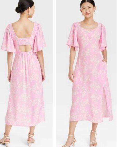 This beautiful flutter sleeve midi is perfect for a casual get-togethers or special occasions. I’m loving this soft floral print and side slits I think the back is as romantic as the front

#LTKsalealert #LTKfindsunder50 #LTKxTarget